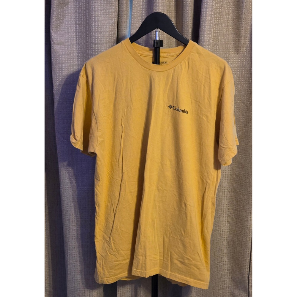 Columbia Nitro Mountain Landscape Graphic T-Shirt Men's Size XL Yellow